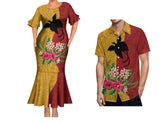 Papua New Guinea: Family Matching - Hibiscus Floral